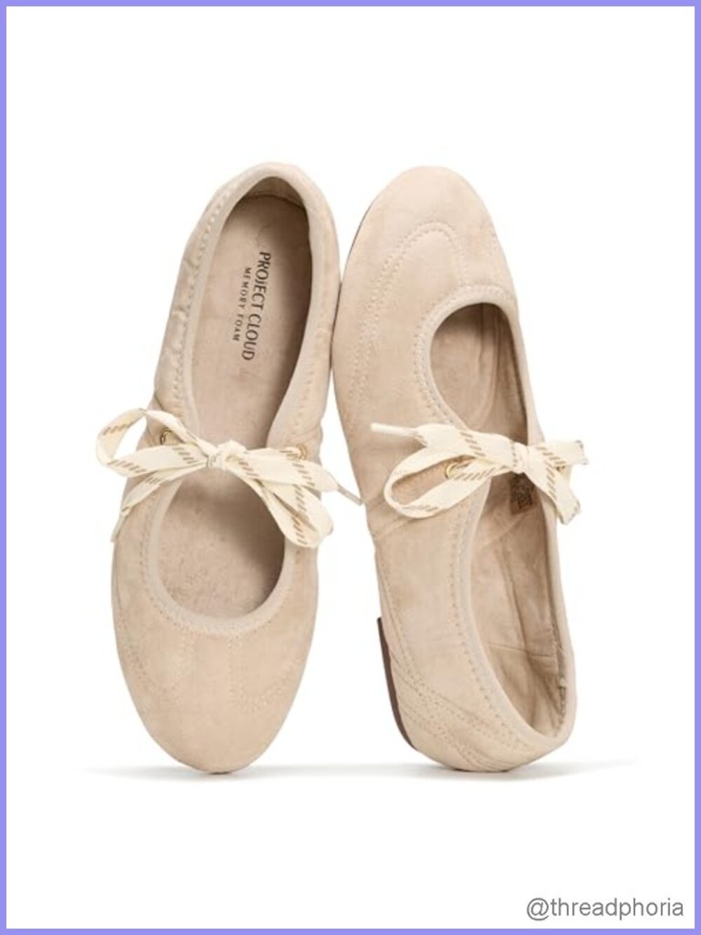 Mary Jane Ballet Flats for Women Memory Foam Non-Slip Suede Finish